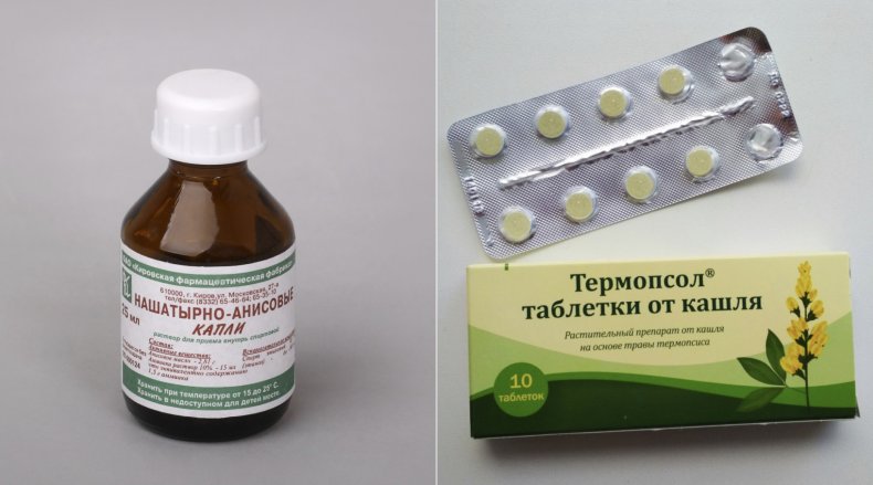Анисовые капли и таблетки с термопсисолом