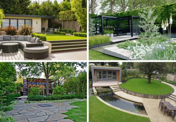 Стиль ландшафтного дизайна модерн: фото сада, история возникновения .