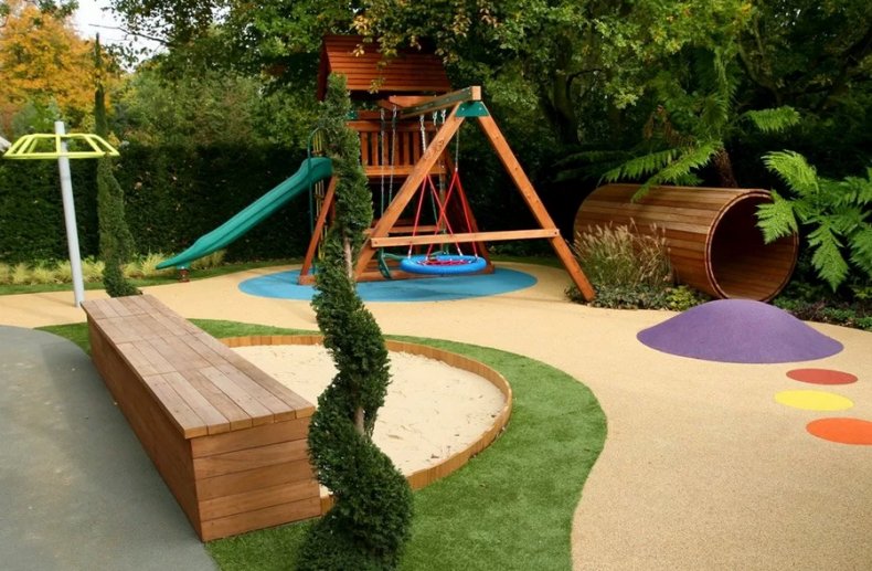 Детская площадка в ландшафтном дизайне