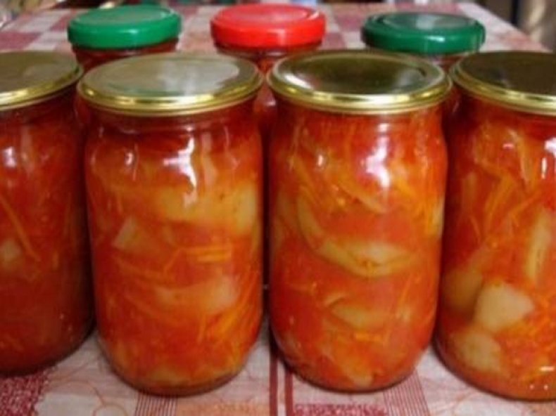 Кабачки маринованные в томатном соке