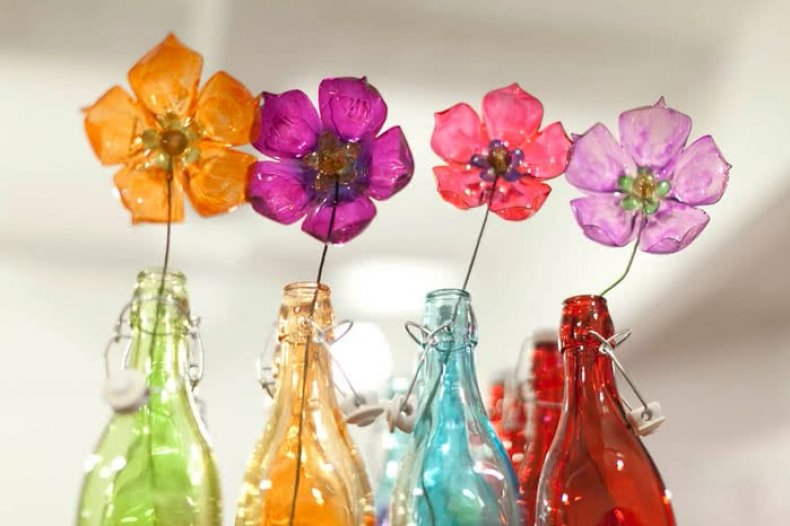 Цветы из пластиковых бутылок