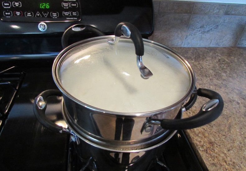 Домашний творог из кислого молока (с нагреванием)